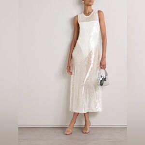 NORMA KAMALI Paillette-embellished tulle maxi dress